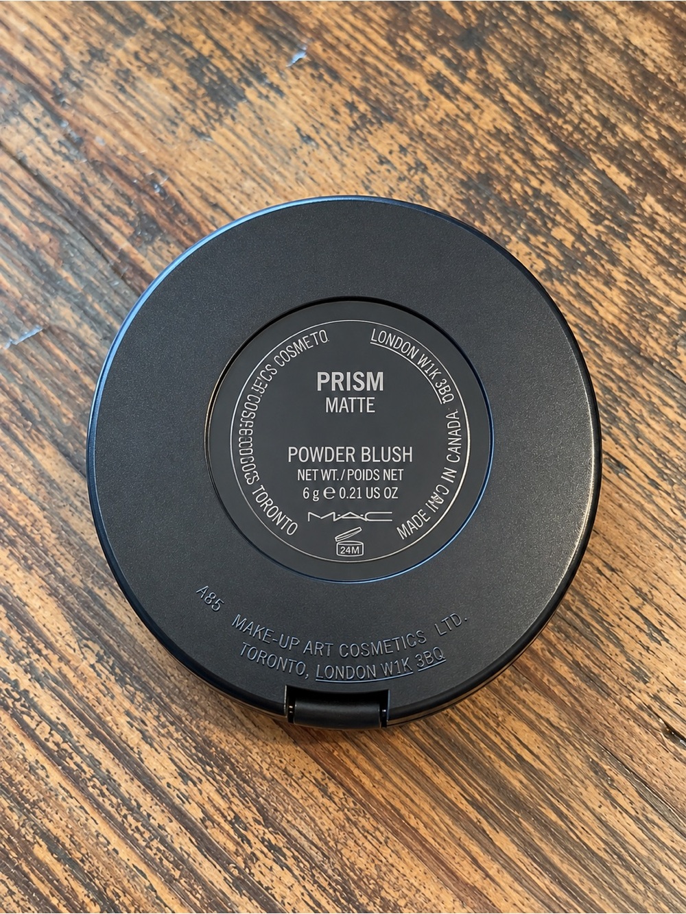 MAC cosmetics discontinued blush 2011. Color is Prism.